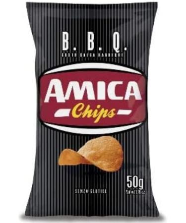  Italian Gourmet E.R. Amica Chips 7-pack BBQ potato sauces with barbecue sauce crispy and delicious savory snack gluten-free 50g bag + 400g Italian Gourmet Polpa di Pomodoro box - Buy Online on GoSupps.com