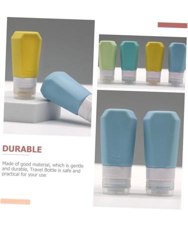 Beatifufu Travel Toiletries 1 Set Silica Gel Bottle Storage Cosmetic Bottle Travel Squeeze Bottle - Buy Online on GoSupps.com