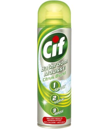 Cif Power & Shine Citrus Mousse Bathroom Cleaner Spray 500ml Soapscum and daily dirt remover Pack of 3 + Gift for You: Organza small bag - Buy Online on GoSupps.com