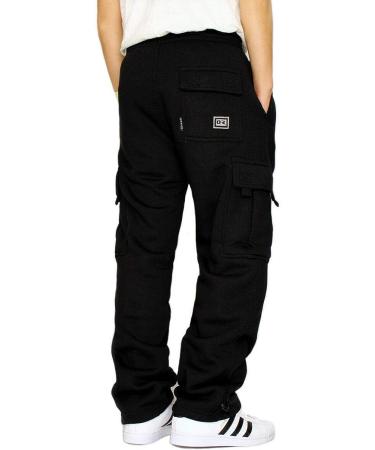 DREAM USA Men's Heavyweight Fleece Cargo Sweatpants - Black | Medium Size - Buy Online on GoSupps.com