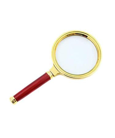 Magnifying Glass with Antique Wood Handle 5X Handheld Magnifier Magnifying Glass for Reading Coins Insects Magnifier for Kids and Old People