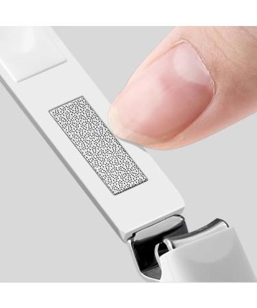 Practical Flat Nail Clippers Simple White Appearance Durable Material Easy to Use Splash-Proof Design Affordable - Buy Online on GoSupps.com
