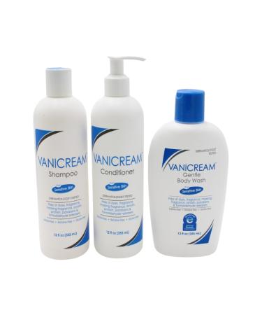 Vanicream Shampoo Conditioner And Gentle Body Wash 12 Ounce Each