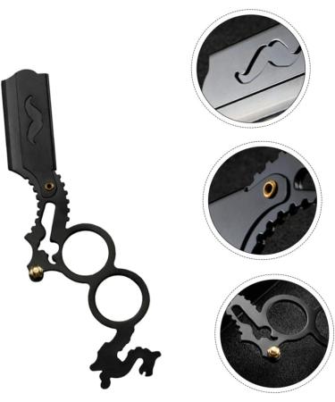 Beavorty Manual Hair Razor Holder - Stainless Steel Double Ring Shaver for Beard & Eyebrows Trimming - Efficient Folding Design - Buy Online on GoSupps.com