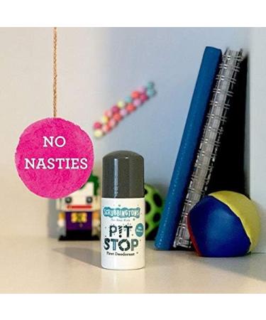 Scrubbingtons Pit Stop Children's Natural Deodorant 50ml - Aluminium & Alcohol Free, Sensitive Skin - Pack of 1 - Buy Online on GoSupps.com