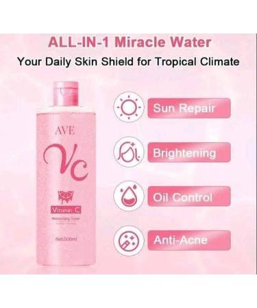 AVE - VC Soothing Vitamin C Moisturizing Facial Toner 500ml Pink - Buy Online on GoSupps.com