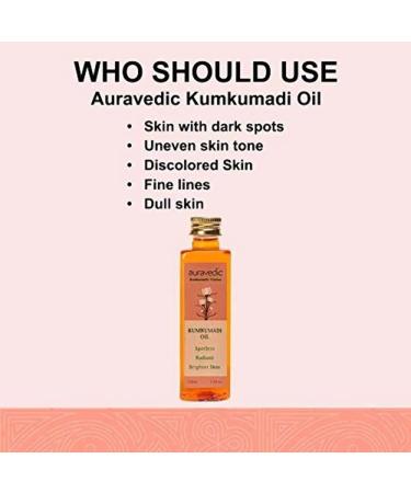 Auravedic Kumkumadi Oil 100ml - Pure Saffron for Skin Brightening and Radiance - Buy Online on GoSupps.com