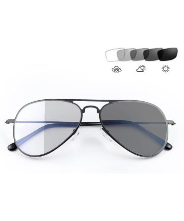 Miryea Photochrome Progressive Multifocus Reading Glasses - UV Protection Multifocal Transition Sunglasses for Men & Women - Black 3.0x - Buy Online on GoSupps.com