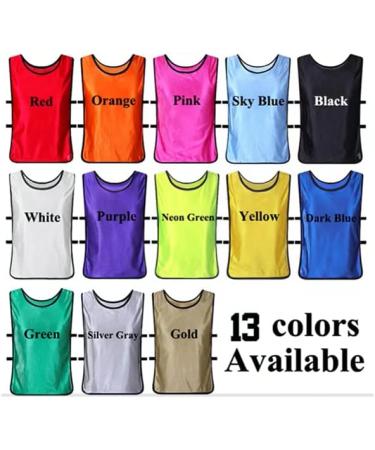 Tych3L Pinnies Scrimmage Training Vests for Kids and Adults (12-Jerseys) - Soccer Pinnies  Sport Pinnies Team Practice Small Light Blue Neon - Buy Online on GoSupps.com