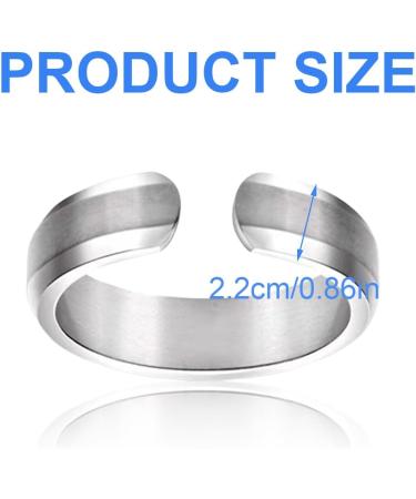 Phcozy Copper Magnetic Therapy Rings for Arthritis Pain Relief - Adjustable Size Silver Matt - 2 PCs for Men & Women - Buy Online on GoSupps.com
