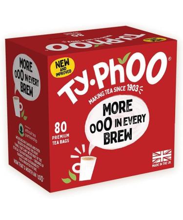 Typhoo Tea Bags - 80 Pack - Buy Online on GoSupps.com