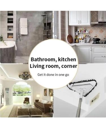 ZABEES Wash Cleaning Squeegee Washing Glass Mop Ceiling Car Kitchen Wall Flat Mop Windows Telescopic Wiper Brush With Triangle 1.1m - Buy Online on GoSupps.com