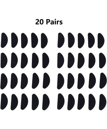 20 Pairs D-Shaped Self-Adhesive Silicone Nose Pads for Glasses & Sunglasses - Anti-Slip Cushions (19x8x1.5mm) - International Shipping Available - Buy Online on GoSupps.com