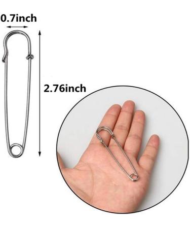 ReachTop Pack of 30 Large Safety Pins 2.76 Heavy Duty Blanket Pins Bulk Steel Spring Lock Pins Fasteners for Blankets Crafts Skirts Kilts Brooch Making - Buy Online on GoSupps.com