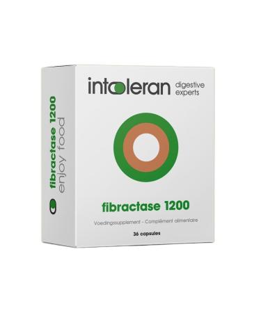 Intoleran Fibractase Forte Enzymes digestives - 36 g lules | Compl ment alimentaire pour l'intol rance au fructane et au galactane | Facilite la digestion des glucides des oignons des l gumineuses