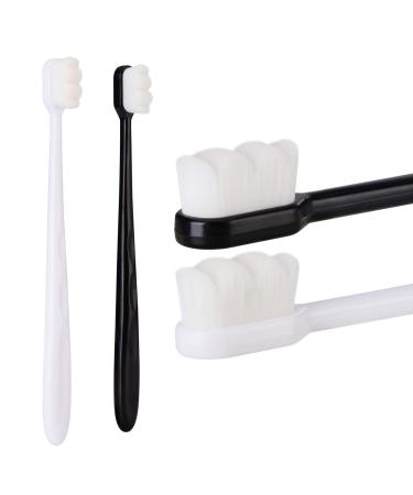 Extra Soft Toothbrush, Ultra Soft-bristled Adult Toothbrush Micro nano 12000 Floss Bristle Good Cleaning Effect for Sensitive Teeth Oral Gum Recession(2 pcs) - Buy Online on GoSupps.com