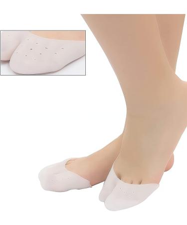 Buy Silicone Pointe Toe Pads & Forefoot Cushions | Soft Toe Protectors for Men & Women - 2 Pairs (White) - International Shipping Available - Buy Online on GoSupps.com