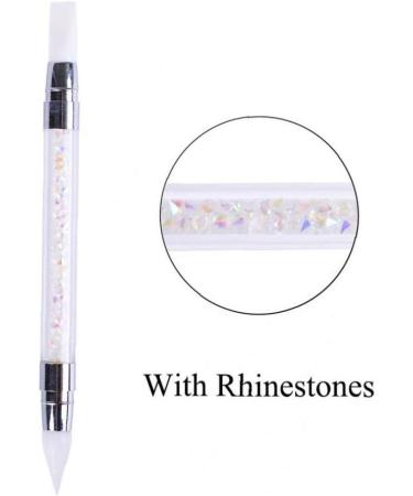 TOSSPER Nail Art Brush & Glitter Picker Pen - Double-Headed Silicone Rhinestone Tool for DIY Manicure & UV Gel Applications - International Shipping Available - Buy Online on GoSupps.com