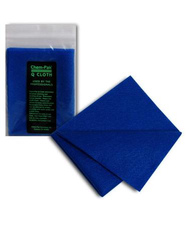Chem-Pak Q Cloth for Pool Billiard Cue Shaft 12" x 9" Blue