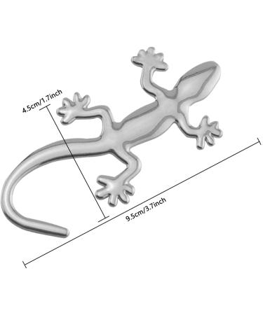 3D Gecko Car Sticker | Metal Wall Decor | Gecko Decal Badge Badge Decoration Car Accessories Calakono Silver - Buy Online on GoSupps.com