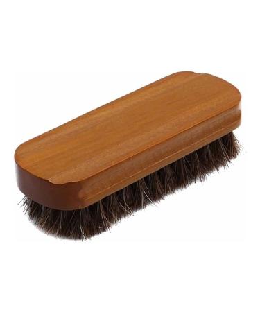 Shoe Brush Natural Leather Real Horse Hair Soft Polishing Tool Horsehair Shoe Brush Polish Brush Onecolor
