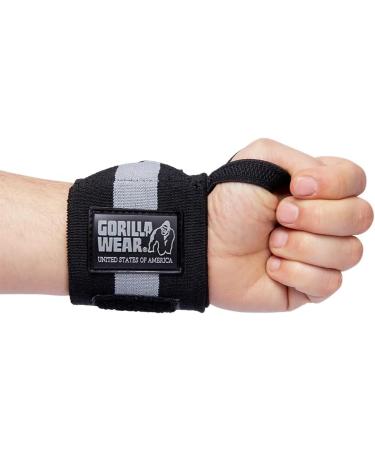 Gorilla Wear Wrist Wraps Ultra - Black/Grey | Best Bodybuilding & Fitness Accessory for Men - International Shipping Available - Buy Online on GoSupps.com
