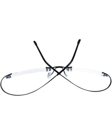 Edgeless Reading Glasses for Men - Meijunter Fashion Retro Lightweight Metal Frame +1.0 to +3.5 - Comfortable Black Lens - Buy Online on GoSupps.com