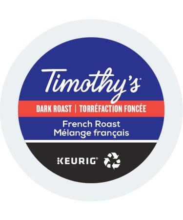 Timothy's World French Roast Coffee K-Cups for Keurig Brewers 96 Count French Vanilla Latte