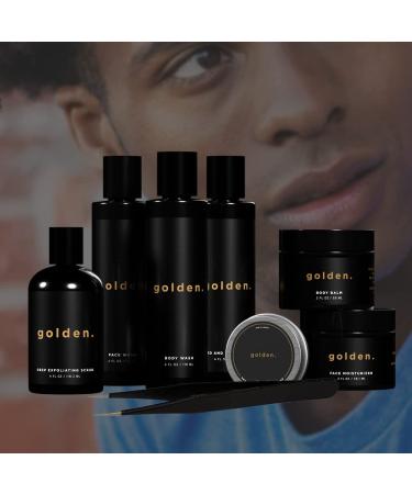Golden Grooming Co. Men's Unbearded Bundle - Essential Face & Body Care Kit for Men of Color - Buy Online on GoSupps.com