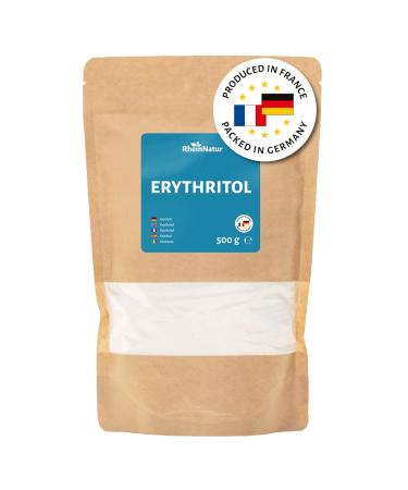 Rheinnatur erythrit 500 g - sugar substitute without calories with 70% of the sweetness of sugar - vegan gluten -free & suitable for diabetics 500 g (1 Pack) - Buy Online on GoSupps.com