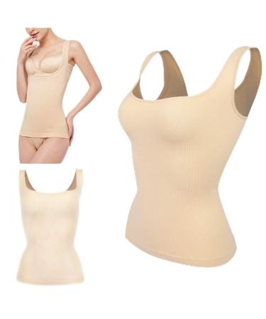Tank top for women Shapewear-tank belly control shapewear-camisole tank top women's belly bodice postpartum waist coach corset top body shaper vest (skin color) L #06 skin color