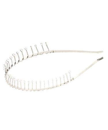 Silver Narrow Metal Wire Comb Sports Alice Hair Band Headband by Pritties Accessories