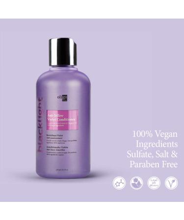 Oligo Blacklight Violet Conditioner (8.5 oz.) - Anti Yellow Toner for Bleached Blonde Hair | Color Protection for White & Natural Blondes | Vegan-Friendly - Buy Online on GoSupps.com