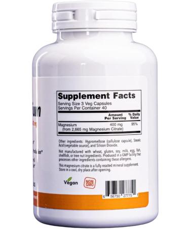 Nutri Plus Fit Magnesium Citrate Capsules - 400mg, 120 Count for Nutritional Health - Buy Online on GoSupps.com