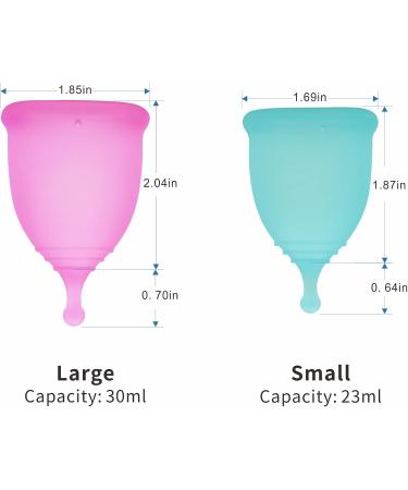 Sheliamug Menstrual Cup - Medical Grade Silicone Period Cup for Women - Reusable & Washable Feminine Hygiene - Large Pink - Eco-Friendly Solution - Buy Online on GoSupps.com
