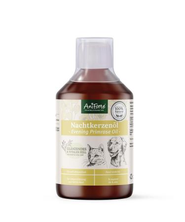 Aniforte evening primrose oil for dogs 500ml - unsaturated and saturated fatty acids omega 6 & 9 strengthening well -being recycled packaging without BPA natural product no capsules 500 ml