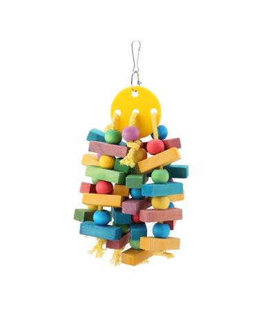 Vogel-Kachzeug colorful parrot hanging wooden pearl toy toys parrot-chewing blocks hanging parrot swing toys for ara african gray amazonas kakadu Wellensittiche sittich nymphensi