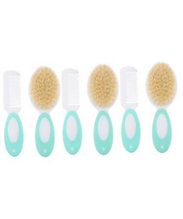 Toyvian 6 Pcs Baby Brush Set Scalp Massager Silicone Scalp Scrubber Hair Scrubber Hair Cleansing Brush Newborn Hair Brush Silicone Scrubbers Kids Wool Hair Brush Kids Hair Comb Toddler Abs Light Greenx3pcs mediumx3pcs