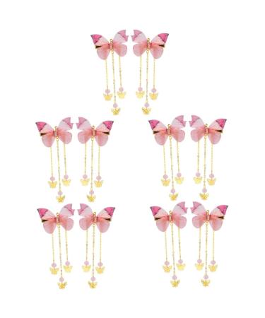 FRCOLOR Accessories Pairs hanfu butterfly headdress kids fabric hairpin kimono hair accessories han chinese costume accessories hair barrettes hairpin with tassel girl clip child Kids