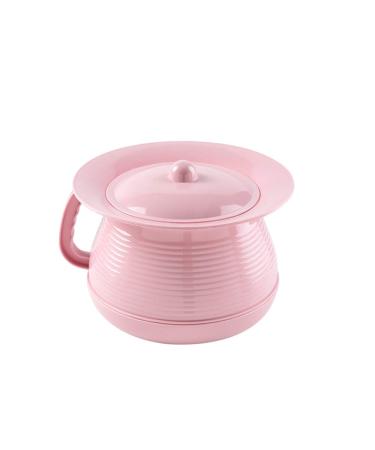 OOCOME Chamber Pot Bedpan Urinal Bottle Urine Pots Potty Pee Bucket Bedside Urinal with Lids to Prevent Odors, Suitable for Kids, Women and Men (Pink)