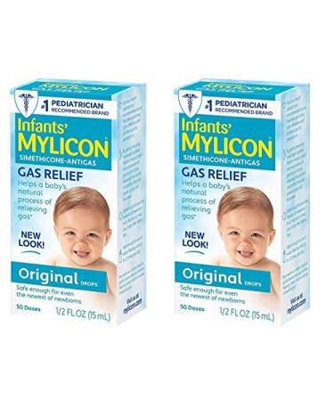 Mylicon Gas Relief Drops for Infants and Babies, Original Formula, 0.5 Fluid Ounce, 2 Count 0.5 Fl Oz (Pack of 2)