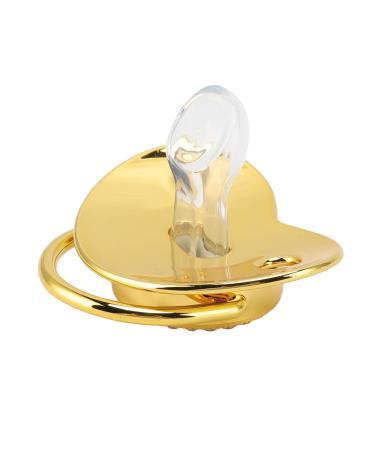 Soft Silicone Baby Pacifier with Chain Clip - Bling Design for Newborns | Gold M - Buy Online on GoSupps.com