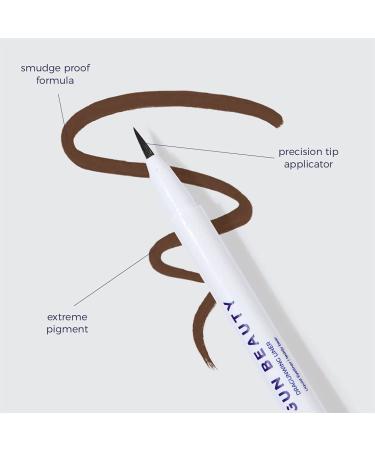 DRAGUN BEAUTY DragunWing Liquid Eyeliner Pen - Teddy Bear Chocolate Brown, Smudge-Proof Vegan Formula - 0.016 oz - Buy Online on GoSupps.com