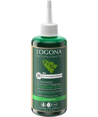 Logona strengthening scalp tonic scalp treatment for strengthened and healthy growing hair roots organic burning nettle and organic birch leaf vegan formula 1 x 150 ml - Buy Online on GoSupps.com