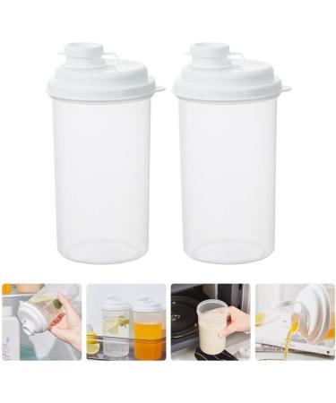 Cabilock Clear Water Bottles 2pcs Cold Brew Cup Water Jug Fridge Kettle Plastic Water Bottles Plastic Bottles Server with Cover - Buy Online on GoSupps.com