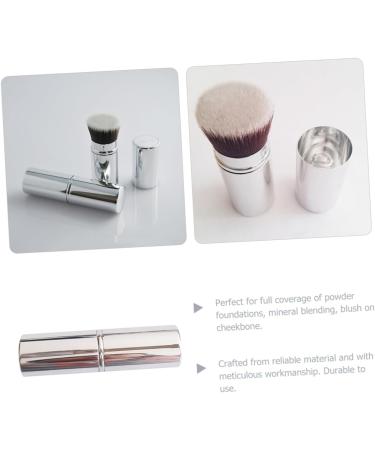 minkissy Retractable Powder Brush Retractable Makeup with Cover Blush Brush Cosmetic Tools Foundation Applicator Makeup Supplies Cosmetic Applicator Travel Makeup Metal Telescopic - Buy Online on GoSupps.com