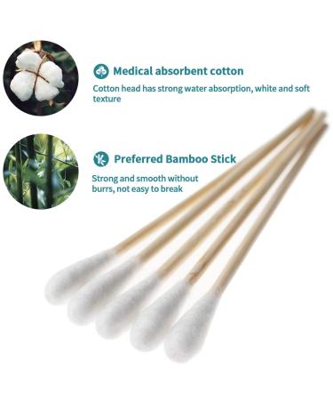 500 Pack 3.93 Inch Long Cotton Swabs with Wooden Sticks for Wound Care and Cleaning - Buy Online on GoSupps.com