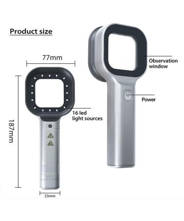 FIGGRITID Skin Analyzer with Wooden Lamp Portable Facial Salon Beauty Analyzer Wood Dermatology UV Lamp for Testing Analysis - Buy Online on GoSupps.com