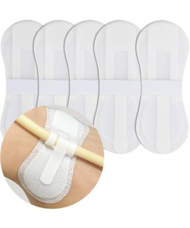 Baby Feeing Tube Pad G Tube Covers Kids Catheter Stabilization Device for Peg J PD Tubing Adhesive Dressing Patch Fixiation Accessories(Pack of 5) Kids Oval Cover-5pcs