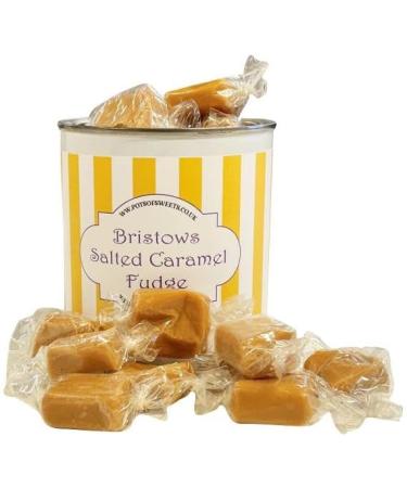 250g Bristow's Salted Caramel Fudge in Paint Pot Tin - Delicious Treats - Buy Online on GoSupps.com